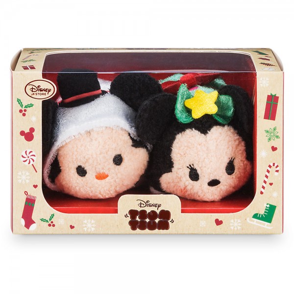 Mickey and Minnie Mouse Christmas Tsum Tsum Set